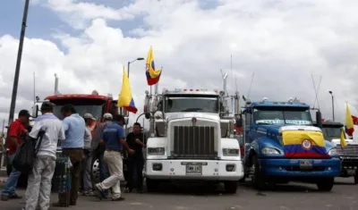 Camioneros colombianos. 