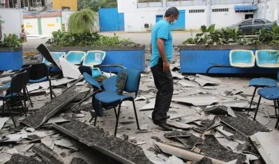 Edificio atacado en Arauca.