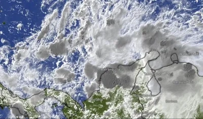Imagen satelital del Mar Caribe este jueves. 