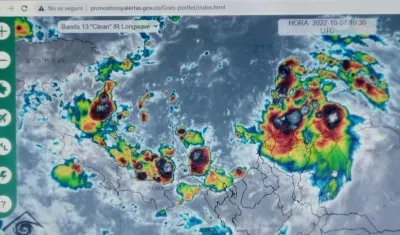 Imagen satelital de la tormenta tropical 'Julia'.