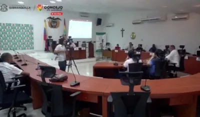 Sesión del Concejo de Barranquilla. 