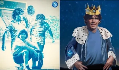 Homenaje del Nápoles a Diego Armando Maradona. 