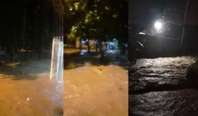Inundaciones esta noche en Sabanalarga.