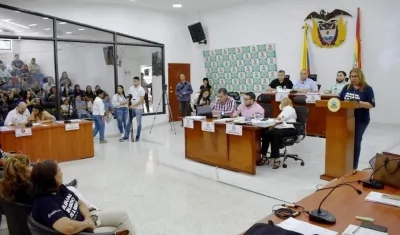 Sesión en el Concejo de Barranquilla.