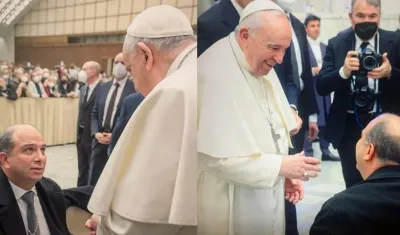El Defensor del Pueblo, Carlos Camargo, se reunió con el Papa Francisco este miércoles en el Vaticano