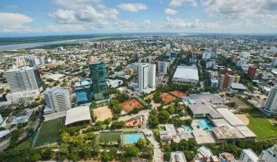 Imagen panoramica de Barranquilla.