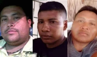 Bernardo Zambrano, Aristóbulo Zambrano y Alex Chasin, víctimas de la masacre.