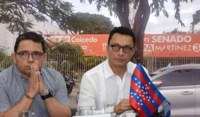 El Gobernador Carlos Caicedo y su candidato derrotado Rafael Martínez.