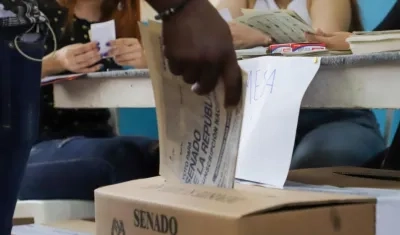 Puesto de votación en Barranquilla. 