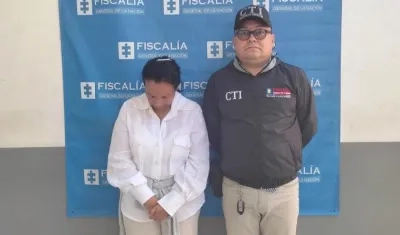 Dorina Tapia Turizo en las instalaciones del CGTI de la Fiscalía.