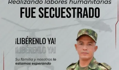 Soldado en poder del ELN.