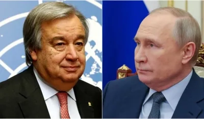 António Guterrez y Vladimir Putin. 