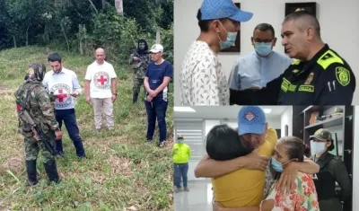 El Comité Internacional de la Cruz Roja (CICR) recibió hoy a un patrullero de la Policia de Colombia que estaba en poder de la Columna Móvil Jaime Martínez.