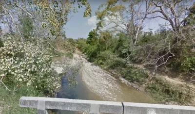 Aspecto del arroyo que pasa cerca del corregimiento de Santa Cruz. 