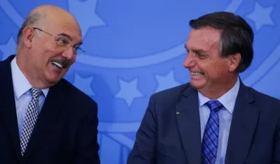 Milton Ribeiro y Jair Bolsonaro.