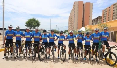 Equipo de ciclismo de Colombia para Valledupar 2022. 
