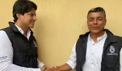 El Personero Miguel Ángel Álzate con el Coordinador de Salud, Wilson Llanos.