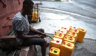 Escasez de gasolina en Haití.