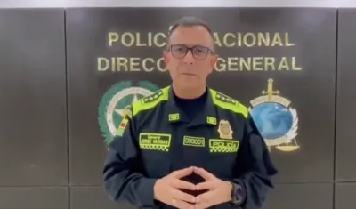 El general Jorge Luis Vargas, director de la Policía Nacional.