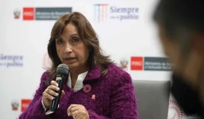 La vicepresidenta de Perú, Dina Boluarte.