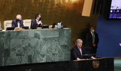 El secretario general de ONU, António Guterres, durante la apertura de la Asamblea.