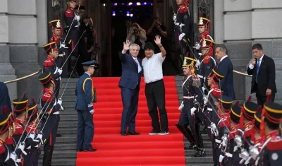 Alberto Fernández y Evo Morales.