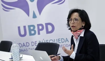 La directora de la Unidad de Búsqueda de Personas dadas por Desaparecidas (UBPD), Luz Marina Monzón.