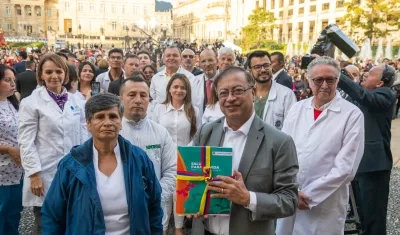 El Presidente Gustavo Petro en la presentación de la Reforma a la Salud