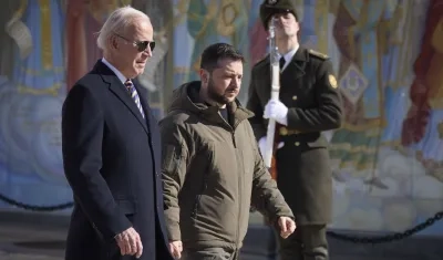 Biden en su visita a Kiev