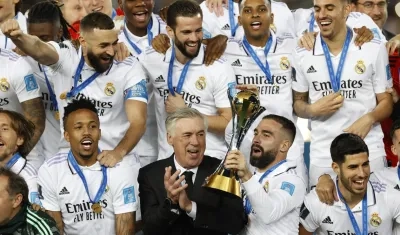 Carlo Ancelotti ganó el sábado el Mundial de Clubes con el Real Madrid.