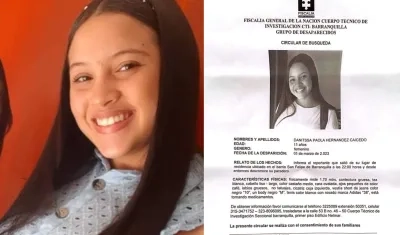 Danitssa Paola Hernández Caicedo, de 15 años.