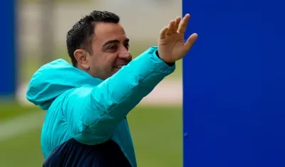 El técnico del Barcelona, Xavi.