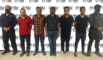 Los cinco capturados en Tamaulipas.