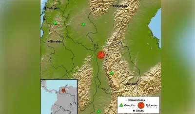 El reporte del Servicio Geológico Colombiano desde Pailitas.