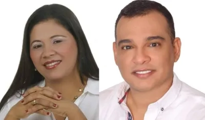 Los candidatos Roquelina Blanco y Fabián Bonett.