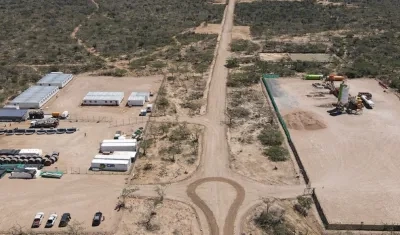 Obras del Parque Eólico Windpeshi en La Guajira.