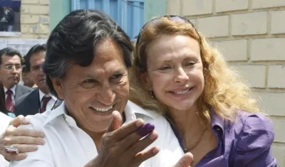 El exmandatario peruano Alejandro Toledo y su esposa Eliane Karp.