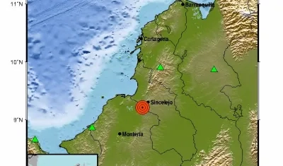 El reporte del temblor de 4,0 grados en San Andrés de Sotavento.