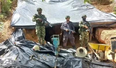 Capturados por explotación ilícita de yacimientos mineros 