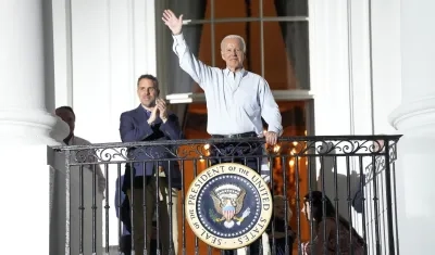 Joe Biden junto a su hijo Hunter Biden.