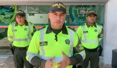 Capitán Alexis Ospina, Subjefe de la Policía de Tránsito y Transporte.
