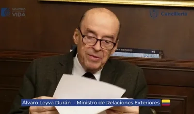 Álvaro Leyva, Ministro de Relaciones Exteriores. 