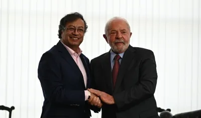 Gustavo Petro, Presidente de Colombia, y Luiz Inácio Lula da Silva, presidente de Brasil.