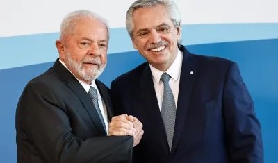 Luiz Inácio Lula da Silva, presidente de Brasil, y Alberto Fernández, presidente de Argentina.