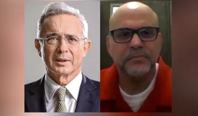 Expresidente Álvaro Uribe y Salvatore Mancuso, exjefe paramilitar.