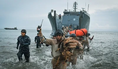 Los ejercicios de armadas de cinco países en el Golfo de Morrosquillo