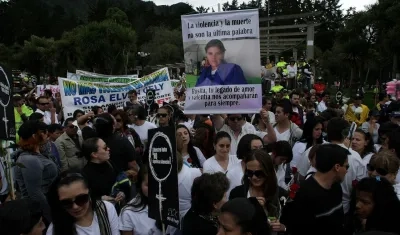 Protesta por feminicidio de Rosa Elvira Cely..