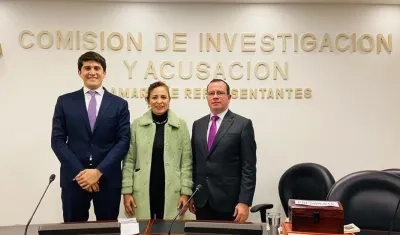 Wadith Manzur, presidente de la Comisión de Acusación de la Cámara,  junto a Olga Lucía Velásquez (Partido Verde) vicepresidenta.