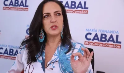 Senadora del Centro Democrático María Fernanda Cabal.