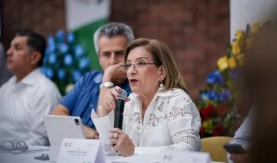 La Procuradora Margarita Cabello Blanco, durante su participación en Cali, en la Comisión Nacional para la Coordinación y Seguimiento a los Procesos Electorales.